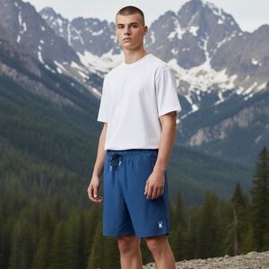 Spyder Active ProWeb Men's Pulse Blue/Black 8” Inseam Shorts Size-XL #SPM513B